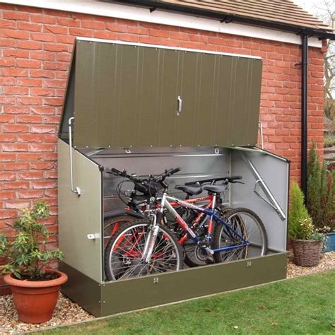 tri metal storage boxes|bicycle storage boxes.